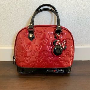 ❤️ Minnie and Mickey Red and Black Patent Embossed
